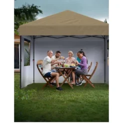 10x10 Pop Up Canopy With Removable 4 Sidewalls - Easy Up Camping Tent With One Button Push Setup For Deck, Garden, Sports, Beach, Party -Furniture GUEST 68d6923d e7c8 402f 8ce1 f3184a2ff228