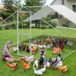 Chicken Coop, Heavy Duty Chicken Coop - 9.8¡Á13.1¡Á6.6FT Large Metal Poultry Cage With Waterproof UV Cover For Backyard Farm 16 Chicken Coop, Heavy Duty Chicken Coop - 9.8¡Á13.1¡Á6.6FT Large Metal Poultry Cage With Waterproof UV Cover For Backyard Farm -Furniture GUEST 696412dc 827d 4cac 80f7 2162b6888201