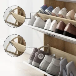 TROPOW Shoe Cabinet With 3 Flip Drawers For Entryway, Shoe Rack Storage Cabinet With 2 Drawers, Shoe Cabinet Organizer For Entrance Hallway,White 9 TROPOW Shoe Cabinet With 3 Flip Drawers For Entryway, Shoe Rack Storage Cabinet With 2 Drawers, Shoe Cabinet Organizer For Entrance Hallway,White -Furniture GUEST 69a0dea1 47d5 4701 b3a9 10be2d8c3160