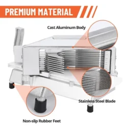Tomato Slicer, Commercial Stainless Steel 1/4" Slicer With Built-in Cutting Board For Restaurant & Home -Furniture GUEST 69d23d11 1a63 4934 b87c 0191b4cbd90c