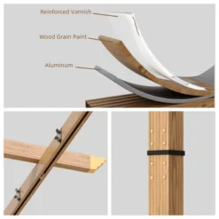 10x13 Ft Outdoor Aluminum Pergola, Heavy-Duty Woodgrain Patio Pergola With Retractable Canopy Sun Shade Cover, UV-Resistant Metal Gazebo -Furniture GUEST 6b336cb8 2f95 4fcf 97e5 707168b335d0