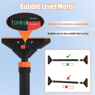 Pull Up Bar For Doorways, Chin Up Bar With Level Meter And Adjustable Width For Strength Training,No Screws Required, Weight Capacity 440 LBS 5 Pull Up Bar For Doorways, Chin Up Bar With Level Meter And Adjustable Width For Strength Training,No Screws Required, Weight Capacity 440 LBS - Image 3