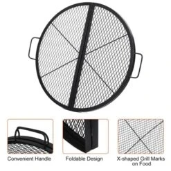 Fire Pit Cooking Grill Grate, X-Marks Fire Pit Grill Cooking Grate, Outdoor Campfire BBQ Grill, Heavy Duty Steel Campfire BBQ Grill -Furniture GUEST 6c90f4c4 fb54 449b be5d 5661cfc12133