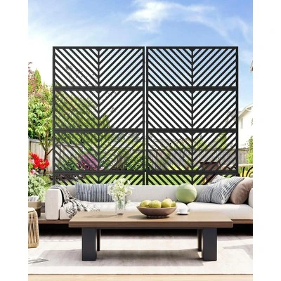 Freestanding Metal Privacy Screen For Outdoor Patio - Heavy-Duty Rust-Resistant Decorative Fence Panel | Weatherproof Design | Patio 6 Freestanding Metal Privacy Screen For Outdoor Patio - Heavy-Duty Rust-Resistant Decorative Fence Panel | Weatherproof Design | Patio - Image 4