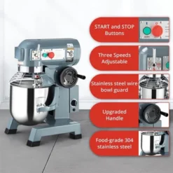 Stand Mixer, 450W 10QT Heavy Duty Food Mixer - 3-Speed Adjustable Stainless Steel Bowl For Baking, Restaurants