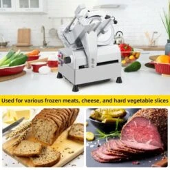 Meat Slicer, Electric Slicer - Professional Dual Motor,Removable Stainless Steel Blade, 0-16mm Thickness For Home/Commercial Kitchens -Furniture GUEST 6e6a3855 b8d5 4132 b615 1a129cfcd1f8