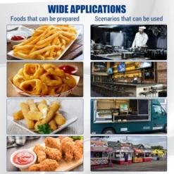 Dual-Tank Commercial Deep Fryer, Stainless Steel Countertop Fryer Machine With Baskets And Lids -Furniture GUEST 6e71edb0 6f1d 460b a318 ac20731af41e