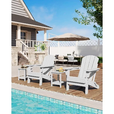 Folding Adirondack Chair, HDPE Outdoor All-Weather Fire Pit Chairs, Outdoor Wooden Lounge Chair, Modern Lounger Adirondack Chairs Ergonomic 13 Folding Adirondack Chair, HDPE Outdoor All-Weather Fire Pit Chairs, Outdoor Wooden Lounge Chair, Modern Lounger Adirondack Chairs Ergonomic - Image 11