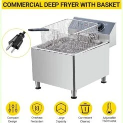 Deep Fryer, Commercial Dual 11L Electric Fryer 3400W - Twin Baskets With Stainless Steel For Restaurant, Food Truck -Furniture GUEST 6f88520d 7288 4bdf 91a2 6b0183df001e