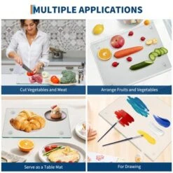 Cutting Board, 2 Pack Tempered Glass - Non-Slip Chopping Plate, Shatter & Heat Resistant For Kitchen Countertop 17 Cutting Board, 2 Pack Tempered Glass - Non-Slip Chopping Plate, Shatter & Heat Resistant For Kitchen Countertop -Furniture GUEST 6fa0bb28 a043 466e 9e6c 805124e7622f