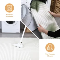 8x10 Washable Rug Modern Abstract Rugs Geometric Rug Large Rug Beige Retro Accent Rug -Furniture GUEST 70a7aae1 94b1 4c60 b277 96384f04d4e5