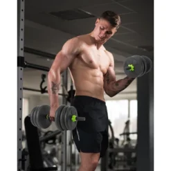 Adjustable Dumbbell Set & Home Gym Weights - 44LB 4-in-1 Space-Saving System With Kettlebell/Barbell Conversion