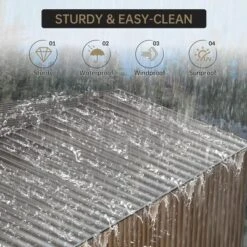 Outdoor Storage Shed, Large Garden Shed,Large Metal Tool Sheds With Sloping Roof And Vents,Updated Reinforced And Lockable Doors Frame Metal Storage -Furniture GUEST 72548a51 204a 4fce b4e4 54e5ebcb1e4d