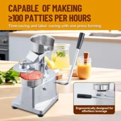 6 Inch Commercial Burger Patty Maker, Hamburger Beef Patty Maker With 500 Pcs Patty Papers -Furniture GUEST 72a25561 64bd 47f4 b8c7 63e7ce52a4a2