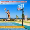 55" Outdoor Basketball Hoop System, Tempered Glass Shatterproof Backboard, 8-10Ft Quick Height Adjustment -Furniture GUEST 736fe7d8 9bb1 4b01 82da 27d0a14b7703