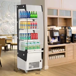 Commercial Refrigerator - 7.8 Cu.FT Open Merchandiser With Interior LED Lighting, Double-Layered Glass, 4 Wheels, 110V Floor Fridge 14 Commercial Refrigerator - 7.8 Cu.FT Open Merchandiser With Interior LED Lighting, Double-Layered Glass, 4 Wheels, 110V Floor Fridge -Furniture GUEST 7399597a d8ce 4bbe 83f8 026a03b77268