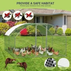 Chicken Coop, Large Metal Chicken Coop For Yard - Walk-in Poultry Cage With Waterproof UV Cover, Chicken Run For Backyard Farm -Furniture GUEST 73f7c75f 1159 41d5 8f2c abcabe737038
