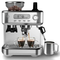 TROPOW Espresso Machine With Grinder - Professional Cappuccino And Latte Maker With Powerful Milk Frother For Home Barista -Furniture GUEST 7418a0bc 2a2c 4af7 a393 6bd02ab30576