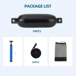 Boat Fenders, Inflatable Float Set - With 4 Ropes, Air Pump & Storage Bag, Bumpers For Pontoon Fishing Boats Yachts -Furniture GUEST 748cfe9c e323 463c ac53 60ac494e3d4f