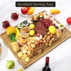 Large Bamboo Cutting Board, Wooden Cutting Board For Kitchen With Handles And Juice Groove, Chopping Board -Furniture GUEST 74b7982f 77a2 4ccf 81b0 0b8825a21c42