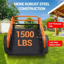 TROPOW 1500 LBS Heavy Duty Steel Dump Cart, Hand Pull Or Foot Pedal Dump Cart For ATV, UTV, Lawn Mowers And Tractors -Furniture GUEST 754974f0 e3cd 4d3e 8819 bb7a4ca69849