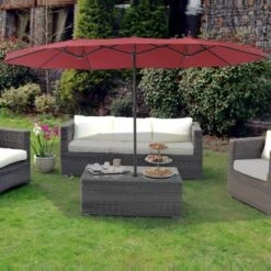 15FT Extra Large Rectangular Patio Umbrella, Outdoor Double Sided Rectangular Market Umbrella With Stand, With Base, Heavy Duty Cantilever Design 13 15FT Extra Large Rectangular Patio Umbrella, Outdoor Double Sided Rectangular Market Umbrella With Stand, With Base, Heavy Duty Cantilever Design -Furniture GUEST 7641f80e 7dec 4145 aed6 eb022b771564