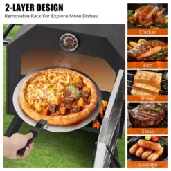 Outdoor Pizza Oven Wood Fired Pizza Oven Portable Patio Ovens Included Pizza Stone -Furniture GUEST 767ff267 5e78 4896 874e 8c219cda28c5