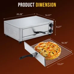 Pizza Oven Countertop, 1300W Electric Pizza Maker - Fits 16'' Pizzas With Easy Clean Tray For Kitchen & Commercial Use -Furniture GUEST 785aa7ff fa11 423c b4be 330d221c3107