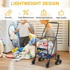 Utility Cart, Heavy Duty 110LB Capacity Folding Cart - Stair-Climbing 360¡ã Wheels For Groceries/Laundry/Multi-Floor Transport -Furniture GUEST 785e63bb bc66 4059 8851 e5eba3957d1f