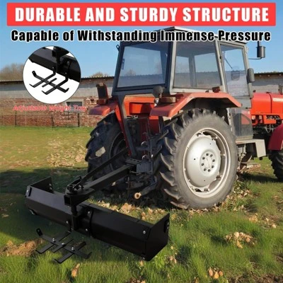 Box Scraper, 42'' Tow Behind Lawn Tractor Attachment - Box Blade Hitch Fit For ATV UTV, Multi-Functional, Carbon Steel, Black 6 Box Scraper, 42'' Tow Behind Lawn Tractor Attachment - Box Blade Hitch Fit For ATV UTV, Multi-Functional, Carbon Steel, Black - Image 4