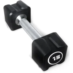 TROPOW Square Dumbbell (15KG/30LB/55LB) ¨C Black PU Coated Non-Slip Weight For Home Gym & Strength Training 15 TROPOW Square Dumbbell (15KG/30LB/55LB) ¨C Black PU Coated Non-Slip Weight For Home Gym & Strength Training -Furniture GUEST 796136a3 bb41 4382 b090 d88c1392f869