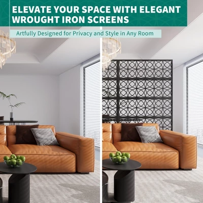 Metal Privacy Screen - Rust-Proof Scroll Design For Yard, Flower Bed Borders & Patio Dividers, Snap-Together Installation 10 Metal Privacy Screen - Rust-Proof Scroll Design For Yard, Flower Bed Borders & Patio Dividers, Snap-Together Installation - Image 8