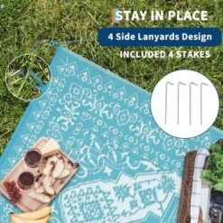 Outdoor Plastic Straw Rug 8x10 Outdoor Rug Waterproof Reversible Large Vintage Medallion Patio Rugs Portable -Furniture GUEST 7999a3e8 60fb 4fa6 b8ac cb59cc0dcfc8