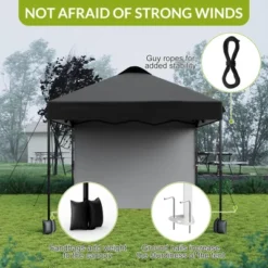 10x10 Pop Up Canopy With Sidewalls For Outdoor, Portable Outdoor Canopy With One Push Setup, Easy Set-Up Waterproof Pop Up Tent For Outdoor Party -Furniture GUEST 7a013e10 cb75 4b03 a0a2 cd97f37c8ec2