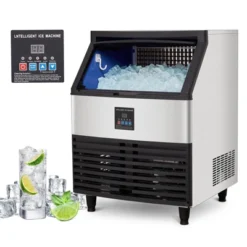 Commercial Undercounter Ice Maker Machine - Stainless Steel Freestanding Storage ， Cylinder Ice Cube Maker For Restaurants/Bars -Furniture GUEST 7a3159eb f9f7 4ba1 801d 90a52723ba9a