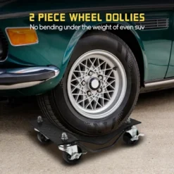 Car Dolly Capacity Heavy Duty Wheel Dollies For Moving Vehicles - 3" Steel Wheels With Tire Protection - Fits Cars, SUVs -Furniture GUEST 7a3b606d f069 449b aa95 be9af3169f36