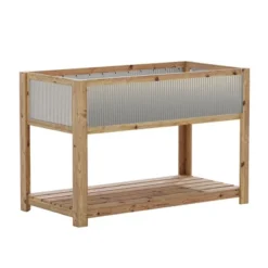 TROPOW Wooden Raised Garden For Patio, Bed Planter Box With Legs And Storage Shelf, Mobile Elevated Wood Planter -Furniture GUEST 7abc3e19 225d 4fd7 a20b 9e9271ac0f8d