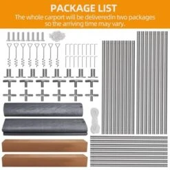 Portable Garage, Carport Canopy - 12x20 FT Heavy Duty With 6 Doors, Waterproof All-Season Shelter For Trucks, Boats (White) -Furniture GUEST 7df9f294 12f9 4be2 a5c6 f67207f977d8 1