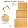 Cutting Board Set, 3-Piece Bamboo Kitchen Chopping Boards With Holder - Deep Juice Groove & Handles For Meat, Veggies, Fruit -Furniture GUEST 7e9cfa5a 2af9 498d 8a86 e7de74c444cf