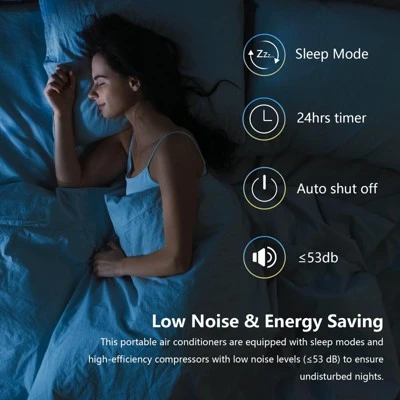 14,000 BTU Portable Air Conditioners, 750 Sq Ft Coverage, 4-in-1 Function,Dual Motor With Dehumidifier & Remote, Ideal For Large Rooms & Campers 4 14,000 BTU Portable Air Conditioners, 750 Sq Ft Coverage, 4-in-1 Function,Dual Motor With Dehumidifier & Remote, Ideal For Large Rooms & Campers - Image 2