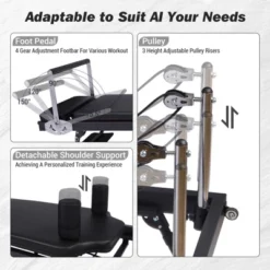 Foldable Pilates Equipment For Home Workouts,Pilates Reformer Machine For Home Gym,Pilates Exercise Equipment With Jump Board,Color Cords Set Of 2 -Furniture GUEST 80743198 fd89 4bb9 9523 74d00bb0dc96