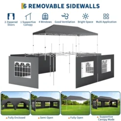 10x20 Pop Up Canopy Tent, For Parties With Roller Bag, With 6 Removable Sidewalls, Upgraded Thickened Legs, 6 Sand Bags 15 10x20 Pop Up Canopy Tent, For Parties With Roller Bag, With 6 Removable Sidewalls, Upgraded Thickened Legs, 6 Sand Bags -Furniture GUEST 8099034d 437e 4cc0 b46a ee5b63567b86