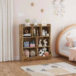 3-Tier Kids Bookcase & Toy Organizer - Storage Cabinet With Cubbies For Playroom, Bedroom, Nursery -Furniture GUEST 8105f551 4422 43fc ad76 65de6a3cad59