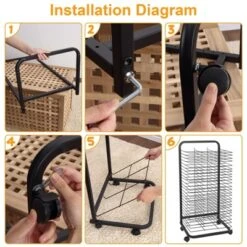 Art Drying Rack, Painting Drying Stand - 25 Removable Shelves, Metal Mobile Storage For Classroom, Art Studios, 13.5"x17.5"x41.5" -Furniture GUEST 813ee67d f0ee 41e3 9ddd cdcd39edc842
