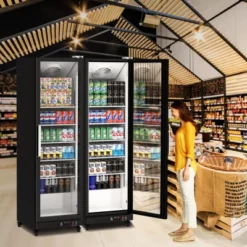 Beverage Cooler - 12.4 Cu Ft Upright Display Fridge With Reinforced Glass Door, Adjustable Shelves & Drink Organizers 11 Beverage Cooler - 12.4 Cu Ft Upright Display Fridge With Reinforced Glass Door, Adjustable Shelves & Drink Organizers -Furniture GUEST 81aaa034 1e75 43b6 99fd d436d8fb196d