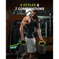 Adjustable Dumbbell Set & Home Gym Weights - 44LB 4-in-1 Space-Saving System With Kettlebell/Barbell Conversion -Furniture GUEST 81b0cca8 a4d0 438c af82 43e9fb71e7ec