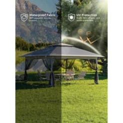 13 X 13 Pop Up Gazebo With Mosquito Netting,Outdoor Patio Gazebo,Outdoor Canopy Tent With Mosquito Netting,Backyard Tent -Furniture GUEST 82cef0ee acbf 4ae4 a1b6 52a47f59eaf2