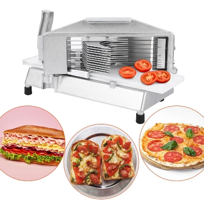 Tomato Slicer, 3/8" Stainless Steel Blade Slicer With Built-In Cutting Board - Safety Guards & Non-Slip Feet For Restaurant & Home 8 Tomato Slicer, 3/8" Stainless Steel Blade Slicer With Built-In Cutting Board - Safety Guards & Non-Slip Feet For Restaurant & Home - Image 6