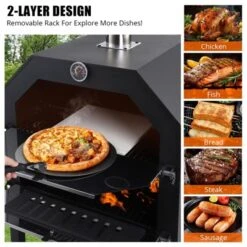 Outdoor Pizza Oven Wood Fired Pizza Oven Portable Patio Ovens Included Pizza Stone -Furniture GUEST 83b896d4 cd34 451c b84a 30cf150d73ab
