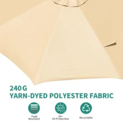 10ft Patio Umbrella Outdoor Heavy Duty Offset Hanging Umbrella 360 Degree Rotation, Easy Tilt Adjustment, Aluminum Frame, Cantilever Hanging -Furniture GUEST 847dd4af 7cd2 454f 9689 1077e8d24409